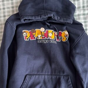 Peanuts Navy Pullover Hoodie with Characters